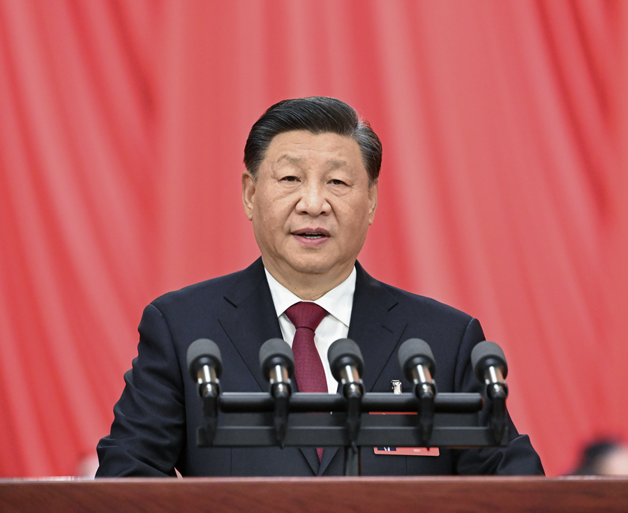 2022年10月16日,中国共产党第二十次全国代表大会在北京人民大会堂开幕。习近平代表第十九届中央委员会向大会作报告。